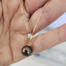 Load image into Gallery viewer, CONTACT US TO RECREATE THIS SOLD OUT STYLE Civa Fiji Graded Pearl Necklace with Diamond Set Pendant - 14k Solid Gold FJD$