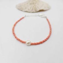Load image into Gallery viewer, READY TO SHIP Freshwater Pearl & Bead Anklet - 925 Sterling Silver FJD$