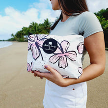 Load image into Gallery viewer, READY TO SHIP "Fiji Hibiscus" Medium Water-Resistant Pouch with removable Straps - FJD$