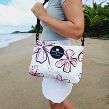 Load image into Gallery viewer, READY TO SHIP "Fiji Hibiscus" Medium Water-Resistant Pouch with removable Straps - FJD$