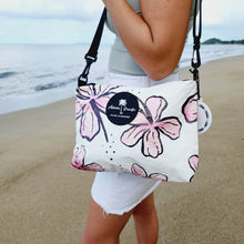 Load image into Gallery viewer, READY TO SHIP "Fiji Hibiscus" Medium Water-Resistant Pouch with removable Straps - FJD$