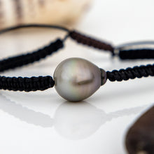 Load image into Gallery viewer, READY TO SHIP Unisex Civa Fiji Pearl Bracelet #0019 - Nylon & 9k Solid Gold Beads FJD$
