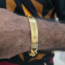Load image into Gallery viewer, Engravable Men's Bracelet - Silver or Gold Waterproof Stainless Steel FJD$