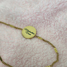 Load image into Gallery viewer, Engravable Disc Bracelet - Silver or Gold Waterproof Stainless Steel FJD$