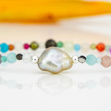 Load image into Gallery viewer, READY TO SHIP Fiji Keshi Pearl & Glass Bead Stretch Bracelet - FJD$