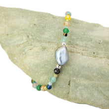 Load image into Gallery viewer, READY TO SHIP Fiji Keshi Pearl & Glass Bead Stretch Bracelet - FJD$