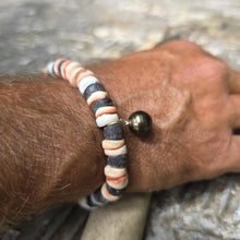 Load image into Gallery viewer, READY TO SHIP Fiji Saltwater Pearl & Shell Money Stretch Bracelet FJD$
