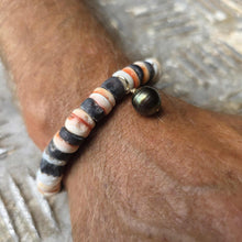 Load image into Gallery viewer, READY TO SHIP Fiji Saltwater Pearl & Shell Money Stretch Bracelet FJD$