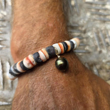 Load image into Gallery viewer, READY TO SHIP Fiji Saltwater Pearl & Shell Money Stretch Bracelet FJD$