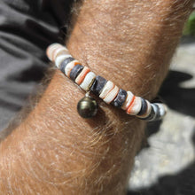 Load image into Gallery viewer, READY TO SHIP Fiji Saltwater Pearl & Shell Money Stretch Bracelet FJD$