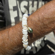 Load image into Gallery viewer, READY TO SHIP Fiji Saltwater Pearl & Shell Money Stretch Bracelet FJD$