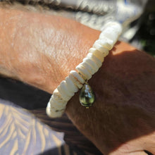 Load image into Gallery viewer, READY TO SHIP Fiji Saltwater Pearl & Shell Money Stretch Bracelet FJD$