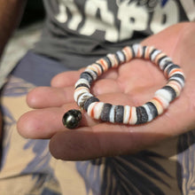 Load image into Gallery viewer, READY TO SHIP Fiji Saltwater Pearl & Shell Money Stretch Bracelet FJD$