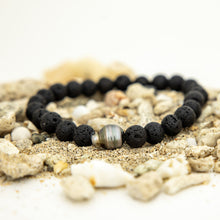 Load image into Gallery viewer, READY TO SHIP Unisex Civa Fiji Pearl Lava Stone Stretch Bracelet - FJD$