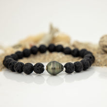 Load image into Gallery viewer, CONTACT US TO RECREATE THIS SOLD OUT STYLE Unisex Civa Fiji Pearl Lava Stone Stretch Bracelet - FJD$