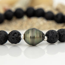 Load image into Gallery viewer, CONTACT US TO RECREATE THIS SOLD OUT STYLE Unisex Civa Fiji Pearl Lava Stone Stretch Bracelet - FJD$