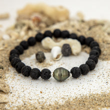 Load image into Gallery viewer, CONTACT US TO RECREATE THIS SOLD OUT STYLE Unisex Civa Fiji Pearl Lava Stone Stretch Bracelet - FJD$