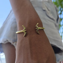 Load image into Gallery viewer, READY TO SHIP Frigate Bird Cuff Bracelet - 14k Gold over Brass FJD$