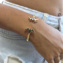 Load image into Gallery viewer, READY TO SHIP Frigate Bird Cuff Bracelet - 14k Gold over Brass FJD$