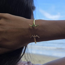 Load image into Gallery viewer, READY TO SHIP Frigate Bird Cuff Bracelet - 14k Gold over Brass FJD$