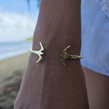 Load image into Gallery viewer, READY TO SHIP Frigate Bird Cuff Bracelet - 14k Gold over Brass FJD$