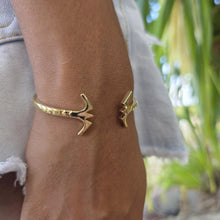 Load image into Gallery viewer, READY TO SHIP Frigate Bird Cuff Bracelet - 14k Gold over Brass FJD$
