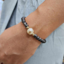 Load image into Gallery viewer, READY TO SHIP Bead Graded Saltwater Pearl Bracelet in 14k Gold Fill #2159 - FJD$