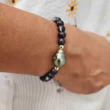 Load image into Gallery viewer, READY TO SHIP Bead Graded Saltwater Pearl Bracelet in 14k Gold Fill #3045 - FJD$
