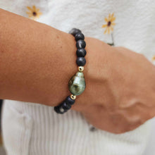 Load image into Gallery viewer, READY TO SHIP Bead Graded Saltwater Pearl Bracelet in 14k Gold Fill #3045 - FJD$