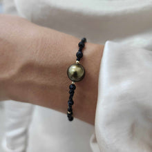 Load image into Gallery viewer, READY TO SHIP Bead Graded Saltwater Pearl Bracelet in 14k Gold Fill #3143 - FJD$