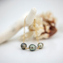 Load image into Gallery viewer, CONTACT US TO RECREATE THIS SOLD OUT STYLE Civa Fiji Triple Saltwater Pearl Bracelet - 14k Gold Fill FJD$