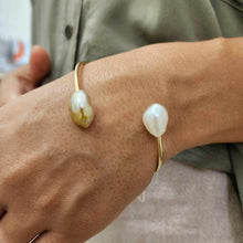 Load image into Gallery viewer, READY TO SHIP Civa Fiji Pearl Cuff - 14k Gold Fill FJD$