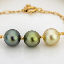 Load image into Gallery viewer, CONTACT US TO RECREATE THIS SOLD OUT STYLE Civa Fiji Saltwater Graded Pearl Trio Bracelet - 14k Gold Fill FJD$