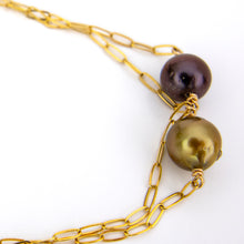 Load image into Gallery viewer, CONTACT US TO RECREATE THIS SOLD OUT STYLE Civa Fiji Pearl Duo Bracelet - 14k Gold Fill FJD$