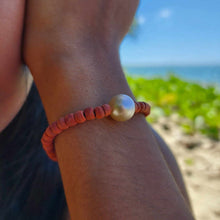 Load image into Gallery viewer, CONTACT US TO RECREATE THIS SOLD OUT STYLE Wooden Bead Saltwater Pearl Bracelet in 14k Gold Fill - FJD$