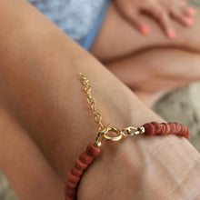 Load image into Gallery viewer, READY TO SHIP Wooden Bead Saltwater Pearl Bracelet in 14k Gold Fill - FJD$