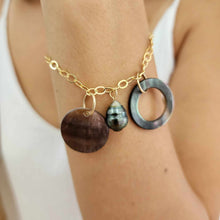 Load image into Gallery viewer, CONTACT US TO RECREATE THIS SOLD OUT STYLE Civa Fiji Pearl & Mother of Pearl Charm Bracelet - 14k Gold Fill FJD$