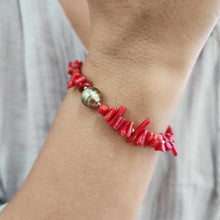Load image into Gallery viewer, READY TO SHIP Civa Fiji Pearl Red Coral Bracelet - FJD$