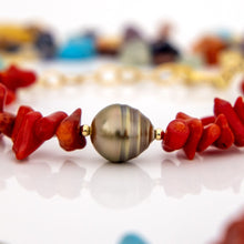 Load image into Gallery viewer, READY TO SHIP Civa Fiji Pearl Red Coral Bracelet - FJD$