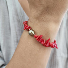 Load image into Gallery viewer, READY TO SHIP Civa Fiji Pearl Red Coral Bracelet - FJD$