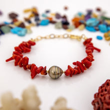 Load image into Gallery viewer, READY TO SHIP Civa Fiji Pearl Red Coral Bracelet - FJD$