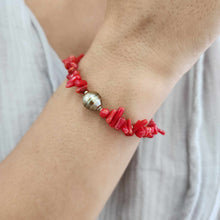 Load image into Gallery viewer, READY TO SHIP Civa Fiji Pearl Red Coral Bracelet - FJD$