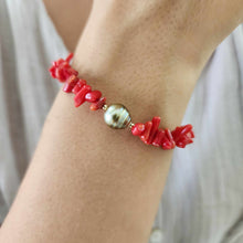 Load image into Gallery viewer, READY TO SHIP Civa Fiji Pearl Red Coral Bracelet - FJD$