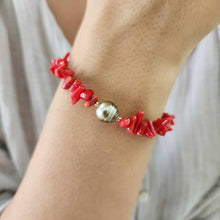 Load image into Gallery viewer, READY TO SHIP Civa Fiji Pearl Red Coral Bracelet - FJD$