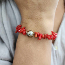Load image into Gallery viewer, READY TO SHIP Civa Fiji Pearl Red Coral Bracelet - FJD$