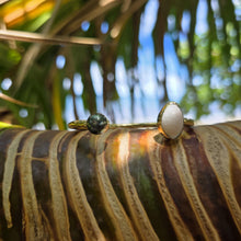 Load image into Gallery viewer, READY TO SHIP Civa Fiji Saltwater Bezel Set Pearl & Shell Cuff - 14k Gold Fill FJD$