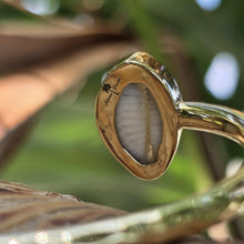 Load image into Gallery viewer, READY TO SHIP Civa Fiji Saltwater Bezel Set Pearl & Shell Cuff - 14k Gold Fill FJD$