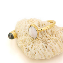 Load image into Gallery viewer, READY TO SHIP Civa Fiji Saltwater Bezel Set Pearl & Shell Cuff - 14k Gold Fill FJD$