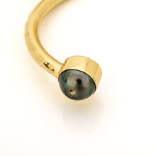 Load image into Gallery viewer, READY TO SHIP Civa Fiji Saltwater Bezel Set Pearl & Shell Cuff - 14k Gold Fill FJD$