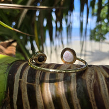 Load image into Gallery viewer, READY TO SHIP Civa Fiji Saltwater Bezel Set Pearl & Shell Cuff - 14k Gold Fill FJD$